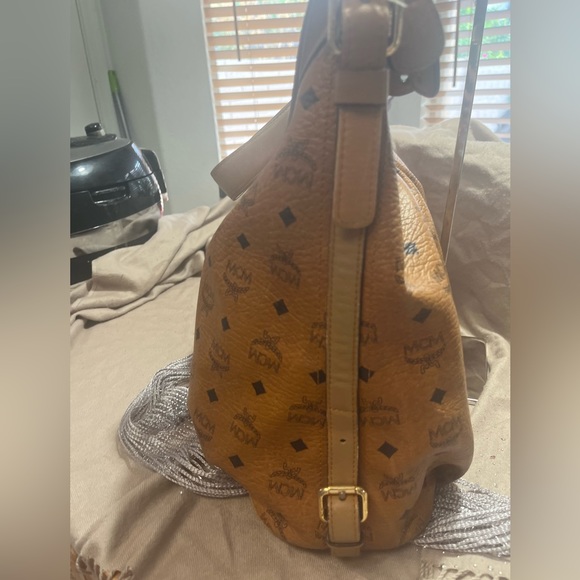 MCM Cognac Visetos Coated Canvas Hobo - Picture 8 of 15